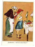 CPSM   ILLUSTR. HEINRICH ZILLE  -  JROSSMUTTER HAB'ICK SCHON BRUST  ?  -    GRAND MERE,  AI JE DEJA DES SEINS  ? - Zille, Heinrich