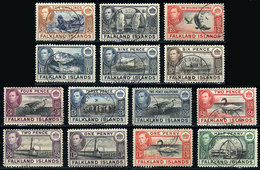 FALKLAND ISLANDS/MALVINAS: Sc.84/94, The First 14 Values Of The Set Lightly Used, VF Quality, Catalog Value US$140. - Falklandinseln