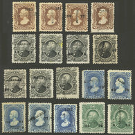 MEXICO: Sc.106 + Other Values, 1874/81, Lot Of Mint Or Used Stamps, In General With Overprints Of Rare Districts, Almost - Messico