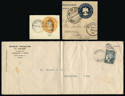 MEXICO: Cover Sent To Switzerland In 1921 + 2 Fragments Of 1902 And 1910, All With TRAVELLING PO Cancels, VF Quality! - Mexiko