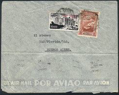 MOZAMBIQUE: Airmail Cover Franked With 25E. Sent To Argentina In 1947, Minor Defects, Rare Destination! - Mosambik