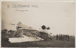 Aviation - Carte-Photo - Le Bourget 1922 - Accident Avion Renversé - Ongevalen