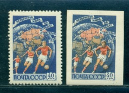 Russia 1958 Football World Cup,Sweden,Player,Globe,Mi.2089 A +B,MNH - 1958 – Sweden