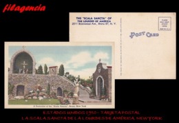 TRASTERO. ESTADOS UNIDOS. TARJETAS POSTALES. TARJETA POSTAL 1950. LA SCALA SANCTA DE LA LOURDES DE AMÉRICA EN NEW YORK - Bronx