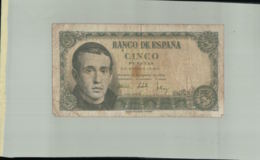 Billet De Banque  BANQUE ESPAGNE  5 Pesetas  1951 Sept 2019  Alb Bil - 5 Peseten