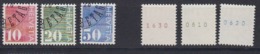 Switzerland 1970 Automatenmarken 3v Used 1st Day / With Number On Backside (44854) - Rouleaux