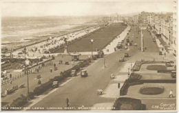 UK BRIGHTON 1930 Superb Mint Sepia Postcard "Sea Front And Lawns - Looking West" - Brighton