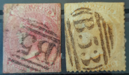 MAURITIUS 1863/72 - Canceled - Sc# 35, 39 - 4p 1sh - Mauritius (...-1967)