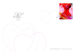 💖 SAINSAINT VALENTIN / COEUR / AMOUR / LOVE Sur Enveloppe 1er Jour De 2007 De NORVEGE 18 X 12.5 Cm Parf état FDC - FDC