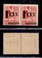 C.L.N. - TORINO - 1945 - 75 Cent (Errani 10) - Coppia Orizzontale Con Soprastampe Oblique - Gomma Integra - Non Cataloga - Autres & Non Classés