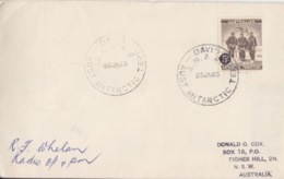 Polaire Australien, N° 2 (David, Mawson Et Mc Kay) Obl. Davis Le 23 JA 65, Signature Du Radio (Whelan) - Covers & Documents