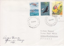 Polaire Australien, N° 25, 26 Sur Entier 20c (Rose Robin) Obl. Macquarie Le 23 JE 81 + Officier In Charge 1981 - Covers & Documents