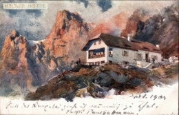 ! Künstler Ansichtskarte Sign. E.T. Compton, Kölner Hütte, 1903, Südtirol, Rifugio Fronza Alle Coronelle, Dolomiten - Compton, E.T.