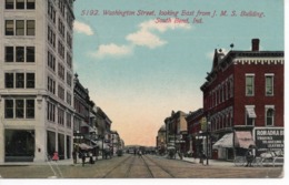 SOUTH BEND - WASHINGTON STREET LOOKING EAST FROM J.M.S. BUILDING - South Bend