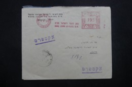 ISRAËL - Affranchissement Mécanique De Jérusalem Sur Enveloppe En 1953 Pour Haïfa - L 42929 - Briefe U. Dokumente
