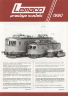 Catalogue LEMACO Prestige Models 1990  N Nm HOm HO O I  - En Français Et Allemand - French