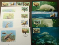 1988 Vanuatu WWF Dugong FAUNA MARINE LIFE DUGONGS Mi. 782-785  Maxi Card FDC MNH ** #cover 4955 - Lots & Serien