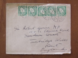 Ireland 1941 Cover Haire To England - Sword (x5) - Lettres & Documents