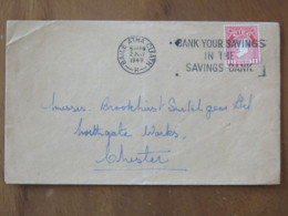 Ireland 1949 Cover Baile Atha To England - Map - Bank Slogan - Lettres & Documents