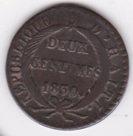 République D’Haiti , 2 Centimes 1830 AN 27. En Cuivre,  KM# A22 - Haiti