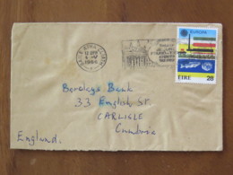 Ireland 1986 Cover Baile Atha To England - Europa CEPT Fish - Brieven En Documenten