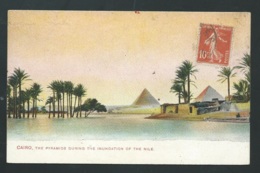 Cairo  ,  The Pyramids During The Inundation Of The Nile  Vaa105 - Piramiden
