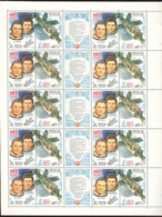USSR Russia 1981 Sheet Space Research On Orbital Complex Flight Cosmos Salyut Cosmonauts People Sciences Stamps MNH - Full Sheets