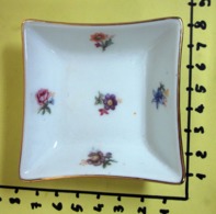 PIATTINO CERAMICA PM GERMANY FIORI BORDO DORATO  VINTAGE - Autres & Non Classés