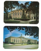2 GREEN BAY, Wisconsin, USA, West & East High Schools, Old Chrome Postcards - Green Bay