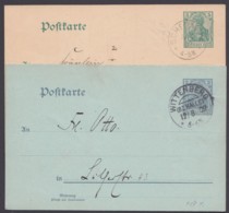 P 57/8 Y, 2 Bedarfskarten Ohne Wasserzeichen - Postcards