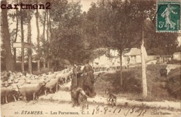 ETAMPES LES PORTEREAUX LE BERGER ET SES MOUTONS TROUPEAUX ELEVAGE 91 ESSONNE - Etampes