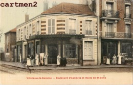 VILLENEUVE-LA-GARENNE BOULEVARD D'ASNIERES ET ROUTE DE ST-DENIS CARTE TOILEE 92 - Villeneuve La Garenne