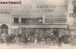 SAINT-CLOUD CAFE RESTAURANT BILLARD MAURICE MEYER PLACE D'ARMES DEVANTURE 92 - Saint Cloud