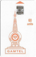 Gambia - Gamtel - Logo Orange, 60Units, CN. On Plain White Surface, SC7 ISO, Used - Gambie