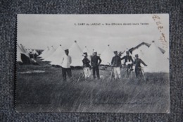 Camp Du LARZAC : Nos Officiers Devant Leurs Tentes. - La Cavalerie