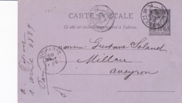 Carte Sage 10 C Noir G4 Oblitérée  Repiquage Librairie Adolphe Popert - AK Mit Aufdruck (vor 1995)