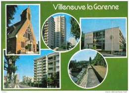 Carte Postale 92. Villeneuve-la-Garenne   La Marie L'église Et Les HLM  Très Beau Plan - Villeneuve La Garenne