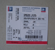 BELGIUM KINEPOLIS Theatre Tickets. Year Used In 2019. Dream Girl. 3 Tickets With Counterparts Unteared. - Teatro & Disfraces