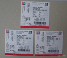 BELGIUM KINEPOLIS Theatre Tickets. Year Used In 2019. Hotel Mumbai. 3 Tickets With Counterparts Unteared. - Theatre, Fancy Dresses & Costumes