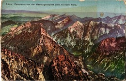 ** T2/T3 Tátra, Magas Tátra, Vysoké Tatry; Panorama Von Der Meeraugenspitze Nach Nord / Kilátás A Tengerszem-csúcsról /  - Ohne Zuordnung