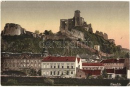 T2/T3 Trencsén, Trencín;  Váralja Vasúti Sínnel / Castle With Railway Tracks (EK) - Ohne Zuordnung