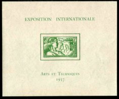 BLOC-FEUILLET De 1937 Des ETABLISSEMENTS DE L'OCEANIE "EXPOSITION INTERNATIONALE - ARTS ET TECHNIQUE 1937" - Blocks & Kleinbögen