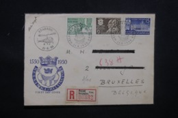 FINLANDE - Enveloppe Par Hélicoptère En 1950 En Recommandé, Affranchissement Et Cachets Plaisants - L 43468 - Lettres & Documents