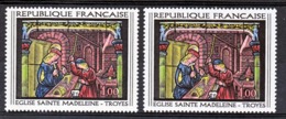 France 1531 Variété Visages Jaunes Et Normal Sainte Madeleine Neuf ** TB MNH Sin Charnela - Neufs