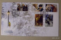 NEW ZEALAND 2005.  First Day Cover: Narnia Walt Disney Pictures The Lion, The Witch & The Wardrobe 2 Covers. - Lettres & Documents