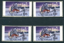 FINLAND 2002 Firefox ATM, Four Values Used.  Michel 39 - Machine Labels [ATM]