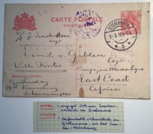 SCHEVENINGEN 1910 > MOZAMBIQUE COMPANY RR ! (Netherlands Postal Stationery COMPANHIA DE MOÇAMBIQUE Cover Vila Fontes - Storia Postale