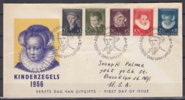 Netherlands 1956 Children Set On FDC First Day Cover Mi#685-689 - Cartas & Documentos