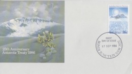 Polaire Australien, N° 73 (25° Ann. Traité De L'Antarctique) Obl. 1° Jour Bondi Junction Le 17 SEP 86 Sur FDC - Covers & Documents