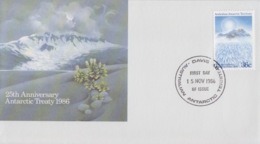 Polaire Australien, N° 73 (25° Ann. Traité De L'Antarctique) Obl. 1° Jour Davis Le 15 NOV 86 Sur FDC - Lettres & Documents